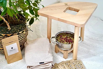 Drevená skladacia naparovacia stolička - rôzne druhy - Steaming VaGaia