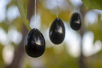 YONI EGG Galaxy (Čierny Obsidián) - YONI vajíčko s dierkou