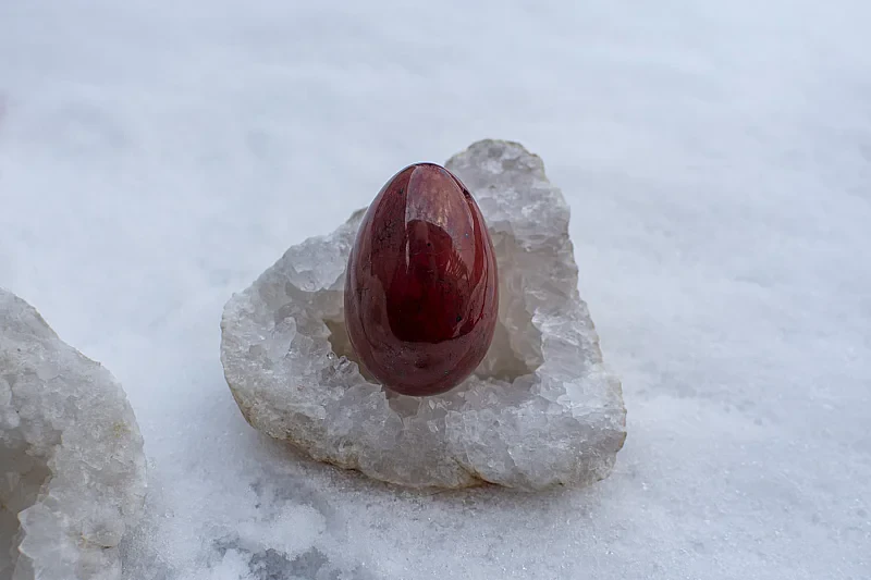YONI EGG Vitality (Červený Jaspis) - YONI vajíčko s dierkou