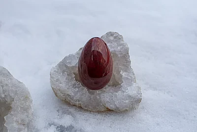 YONI EGG Vitality (Červený Jaspis) - YONI vajíčko s dierkou